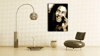 Ročno izdelana slika POP Art Bob Marley 1-delna (POP ART slike)