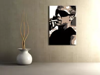 Ročno izdelana slika POP Art Brad Pitt 1-delna (POP ART slike)