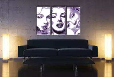 Ročno izdelana slika POP Art Marilyn MONROE 3-delna (POP ART)