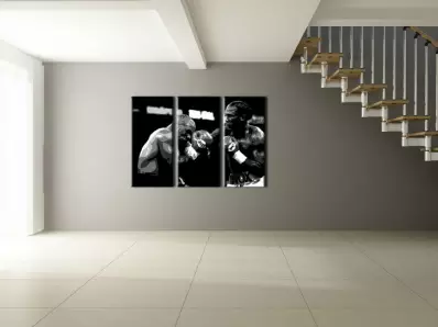 Ročno izdelana slika POP Art Tyson vs. Lewis 3-delna (POP ART)