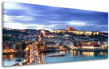 Slike na platnu MESTA - PRAGA Panorama CZ006E13 (moderne slike)